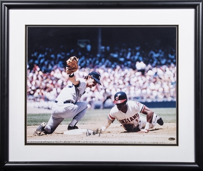 Don Mattingly Signed and Framed to 26x22" Fielding Photo (Steiner)